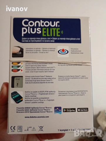 Глюкомер CONTOUR PLUS ELITE / Контур Плюс Елит плюс подарък ленти, снимка 2 - Уреди за диагностика - 55143163