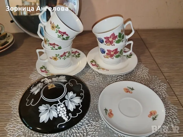 Винтидж немски порцелан и керамика плюс въртящ поднос 
