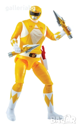 Трансформираща се екшън фигура Power Rangers Yellow Ranger с аксесоари – Auto-Morphin Trini, снимка 2 - Фигурки - 54944353