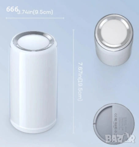 Нощна лампа Teckin DL31 RGB, димируема с тъч контрол, снимка 4 - Друга електроника - 54597124