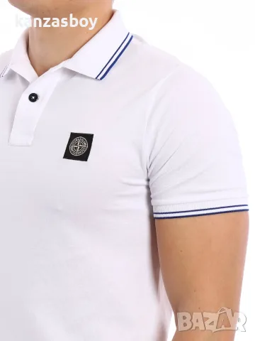 Stone Island Contrasting trimmed pique polo - мъжка тениска р-р XXL