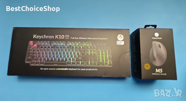 Ергономична мишка Keychron M5 Wireless 8K, снимка 11 - Клавиатури и мишки - 54384083