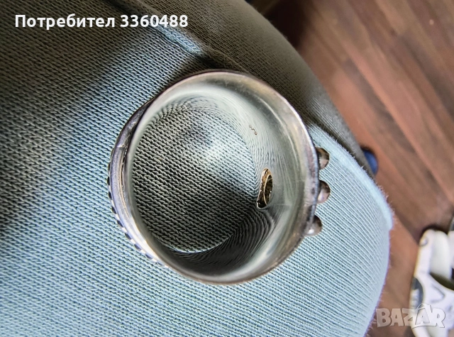сребърен пръстен с цитрин , снимка 3 - Пръстени - 54840576