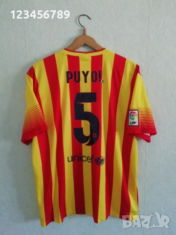 Barcelona Puyol Nike 2013-2014 оригинална фланелка тениска Барселона Пуйол екип 2XL 