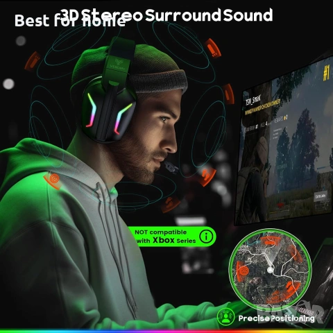 WESEARY Безжични геймърски слушалки, снимка 3 - Bluetooth слушалки - 55016840