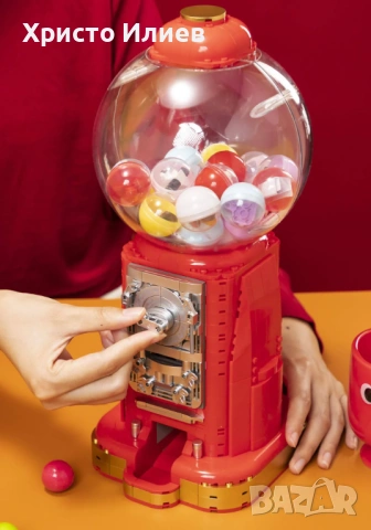 Ретро машина за топчета конструктор Retro Series Gumball Machine 34 см PANTASY, снимка 6 - Конструктори - 54036823