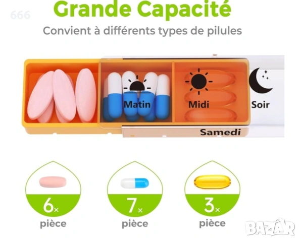 Органайзер за хапчета, снимка 7 - Други стоки за дома - 54142899