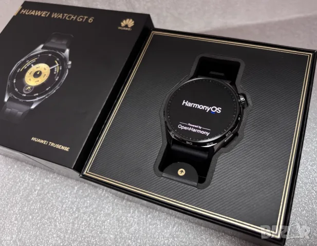 КАТО НОВ! Смарт часовник HUAWEI WATCH GT 6 Black ATM-B19, 46 мм., GPS, ПУЛСОМЕР, SP, снимка 6 - Смарт часовници - 55475088