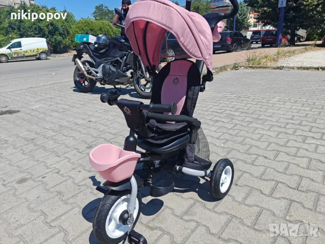 BYOX Детска триколка Flexy LUX розов, снимка 6 - Детски велосипеди, триколки и коли - 55440169