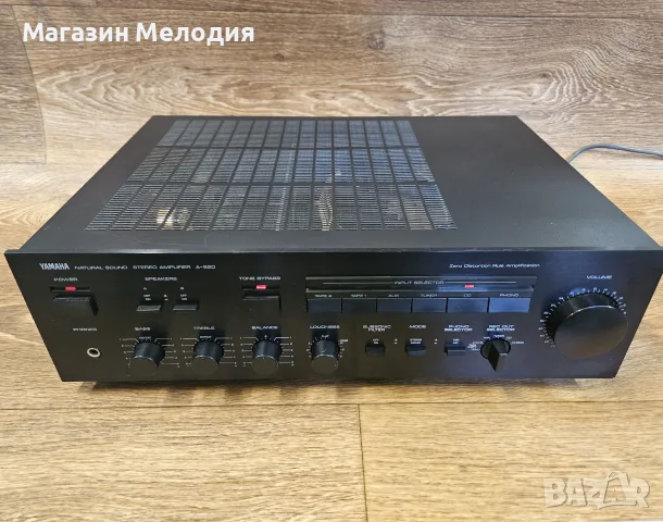 Усилвател Yamaha A-520 Natural Sound – Японска мощ и детайл от Златната ера Две по 80 вата, снимка 7 - Ресийвъри, усилватели, смесителни пултове - 55400837