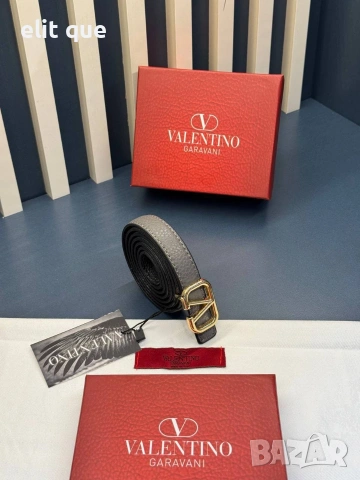 колани от естествена кожа в кутия Valentino garavani 2см, снимка 2 - Колани - 55097765