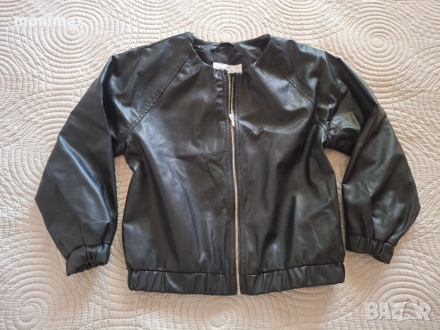 Кожено яке H&M 122 / 128, снимка 2 - Детски якета и елеци - 55249476