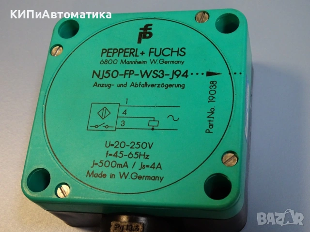 индуктивен сензор Pepperl+Fuchs NJ50-FP-WS3-J94 Proximity Sensor 20-250V, снимка 4 - Резервни части за машини - 54218256
