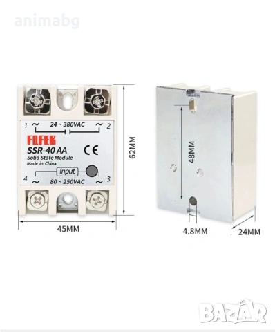 ANIMABG Солид стейт реле, SSR-40AA, снимка 7 - Друга електроника - 54182519