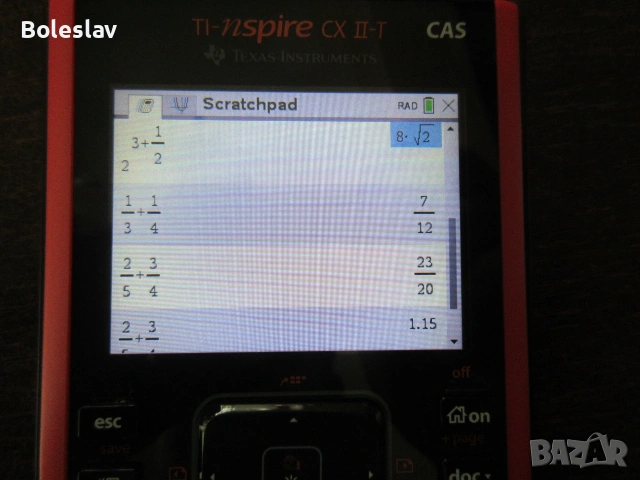 Калкулатор Texas Instruments TI-Nspire CX II-T CAS, снимка 3 - Друга електроника - 55133284