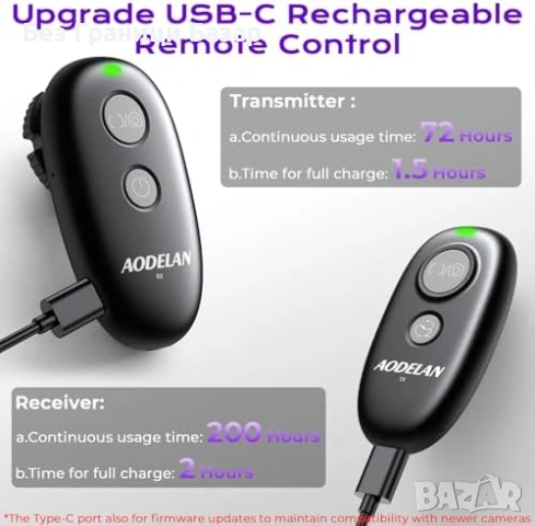 Ново Безжично жично дистанционно за Panasonic Lumix спусък USB-C фотоапарат, снимка 4 - Чанти, стативи, аксесоари - 54151081