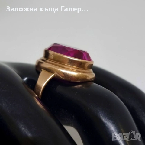 Винтидж златен пръстен – съветско злато, 583, 6,50г, снимка 7 - Пръстени - 54215683