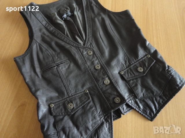 Arma/S/естествена кожа/дамски елек, снимка 2 - Елеци - 54054253