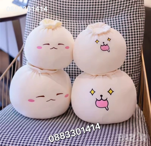 Плюшени Dumplings Squishy Fidget Антистрес Дъмплинг скуиши , снимка 6 - Плюшени играчки - 54646111