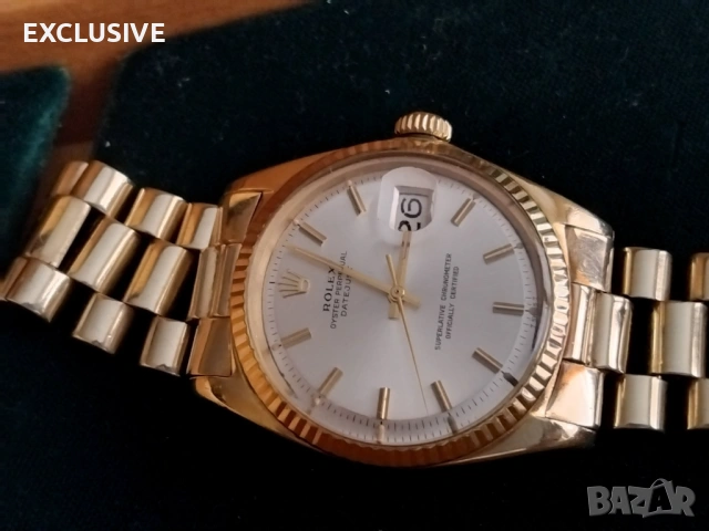 Rolex Datejust 18k solid gold  / Ролекс 18к златен каса и верижка/, снимка 2 - Мъжки - 53065833