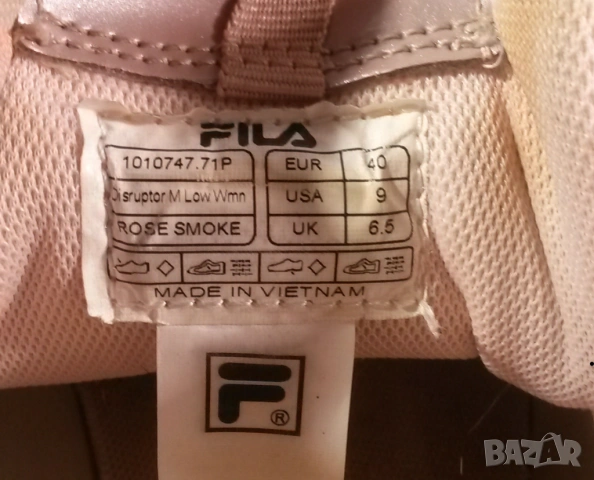 Маратонки FILA Disruptor M Low Wmm номер 40 Rose Smoke, снимка 11 - Маратонки - 54624122