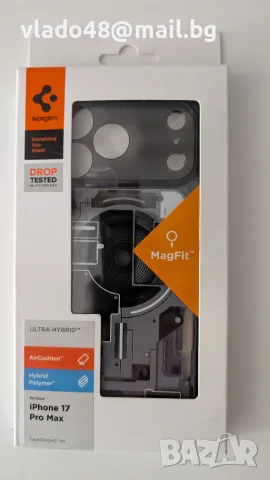 Продавам чисто нов оригинален кейс Spigen ultra hibrid за iPhone 17 pro max , снимка 2 - Калъфи, кейсове - 55703012