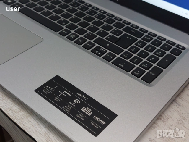 17.3", 12GB RAM, Core i3-1115G4, 512GB SSD NVMe лаптоп Acer Aspire 3 A317 A317-53, снимка 3 - Лаптопи за работа - 53991287