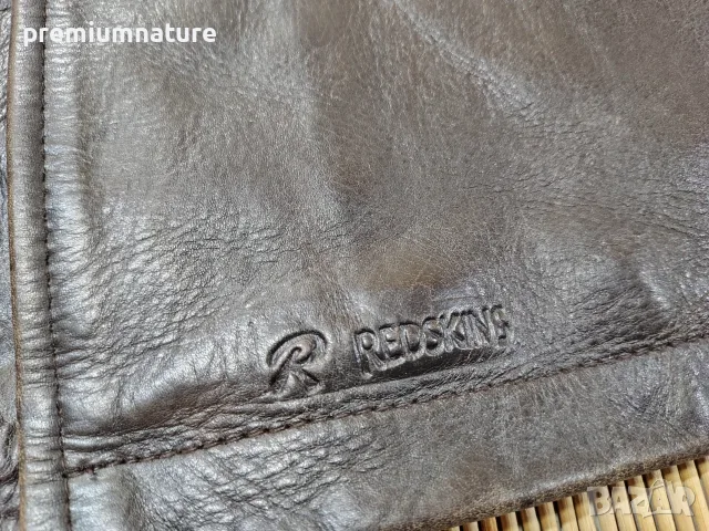 RedSkins / M-L / мъжко яке тип палто от естествена телешка кожа, снимка 10 - Якета - 55545677