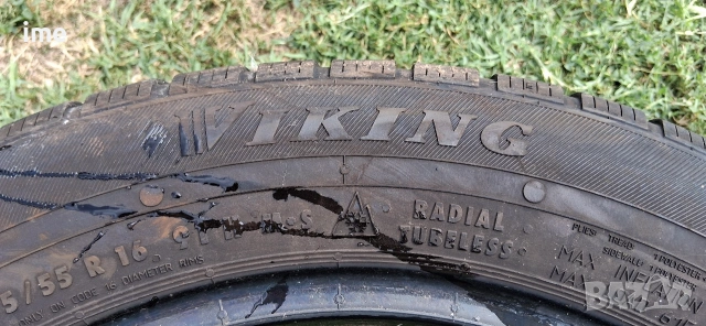 2бр зимни гуми 205/55R16. Viking Wintech. DOT 2618. 5.5 мм дълбочина на шарката. Цената е за 2бр., снимка 4 - Гуми и джанти - 55139995