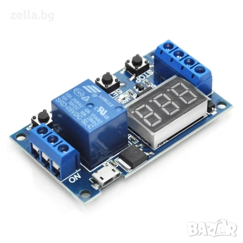 Програмируем релеен таймерен модул с дисплей 6-30V | 0.1s–999min | 4 режима P1-P4 Arduino DIY 10454, снимка 7 - Друга електроника - 54703362