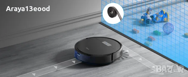 Прахосмукачка робот Tikom G8000 Pro с функция за миене, 4500Pa, 150 минути работа, Wi-Fi, снимка 3 - Прахосмукачки - 55314120