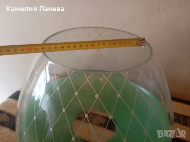 Абажур,стъкло за лампион арт деко, снимка 3 - Лампиони - 54969030