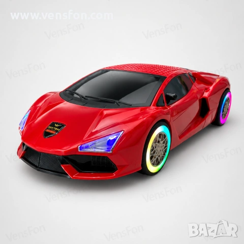 	Bluetooth тонколонка WS-690 15W във формата на спортен автомобил с LED светлини, USB, MicroSD, AUX , снимка 5 - Тонколони - 55232326