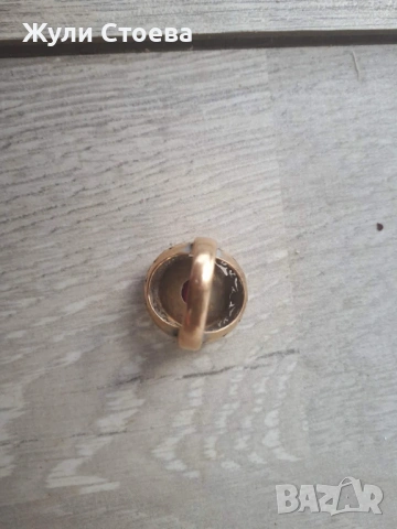 Български златен пръстен с рубин, снимка 5 - Пръстени - 53975839