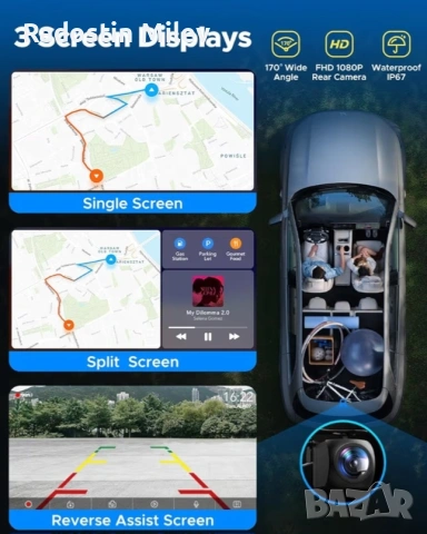 Продавам 6.86" дисплей с Andoid Auto и Car Play, снимка 4 - Аксесоари и консумативи - 55242181