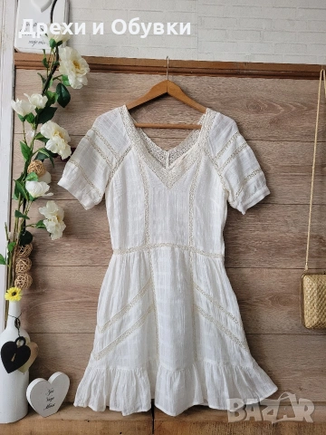 Лятна бохо рокля памучна материя H&M , снимка 2 - Рокли - 54236651