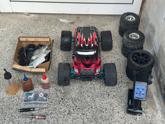 Нитро количка HSP 1/10 Monster truck, снимка 2 - Коли, камиони, мотори, писти - 55140474