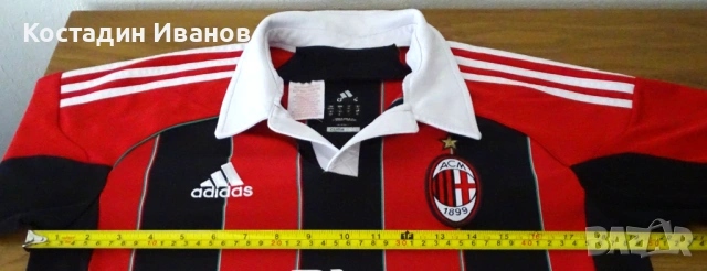 2012 AC Milan Adidas детска футболна тениска размер 176 Милан , снимка 11 - Тениски - 54739701
