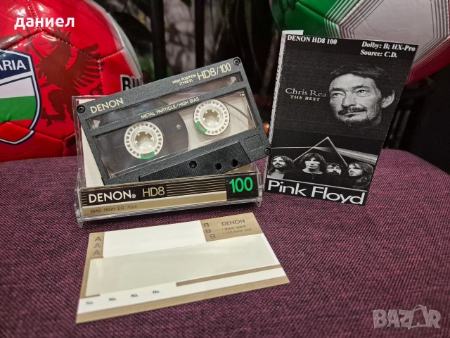 Качествена аудио касета DENON HD8/100 - TYPE II - като нова + подарък - Chris Rea & Pink Floy