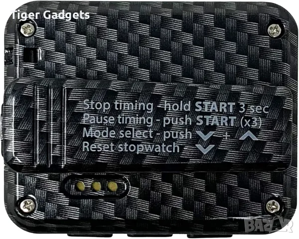 Gymboss Charge интервален таймер, водоустойчив, Black Carbon Hardcoat, снимка 4 - Спортна екипировка - 55595692