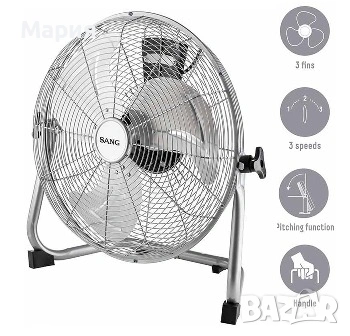 ПРОДАВАМ  ВЕНТИЛАТОР SANG SFX-18 100W, 63 dB, снимка 2 - Вентилатори - 54429863