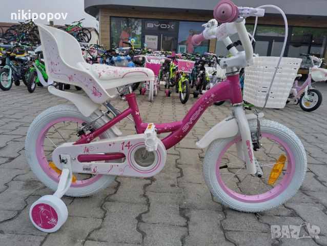X Детски велосипед 14" FLOWER розов, снимка 12 - Велосипеди - 54395021
