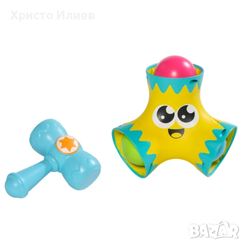 Активна играчка с топки и чук TOMY Toomies Knock Knock