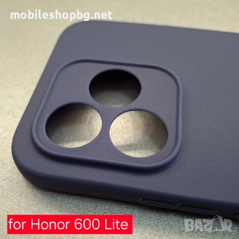 Honor 600 Lite силиконов гръб кейс защита на камерите черен син матов , снимка 5 - Калъфи, кейсове - 54520773