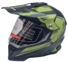 Крос каска за мотор, мотокрос, ендуро и АТВ - черно-зелен мат - размер М и L, снимка 1