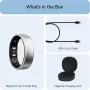 RingConn Gen 2 Smart Ring – титаниев смарт пръстен за сън и здраве, сребрист, размер 11, снимка 3