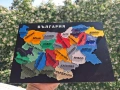 Дизайнерски 3D Пъзел „Карта на България“ – Шарен модел с релефни черни надписи, снимка 10