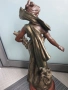 52см-4кг Moreau ЦАМ статуетка/стара френска скулптура/фигура на жена с цветя и шал, снимка 5