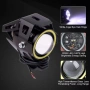 LED прожектор за мотоциклет U7 Angel Eyes 15W 3000lm 12-85V – Универсален фар за мотор, ATV 10116, снимка 8