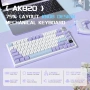 Клавиатура Ajazz Ak820Pro, Механична, 75% Tkl, безжична 2.4G/Bt5.1/Usb-C, RGB осветление, снимка 5